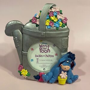 Disney Eeyore Photo Frame Picture 3 X 3 Flowers Watering Can Connoisseur 6” tall